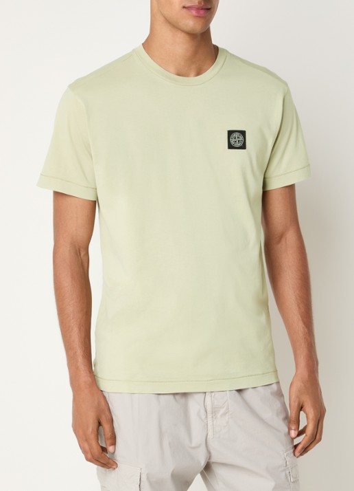 Stone Island S0013 T-shirt met logo - detail 2 zand