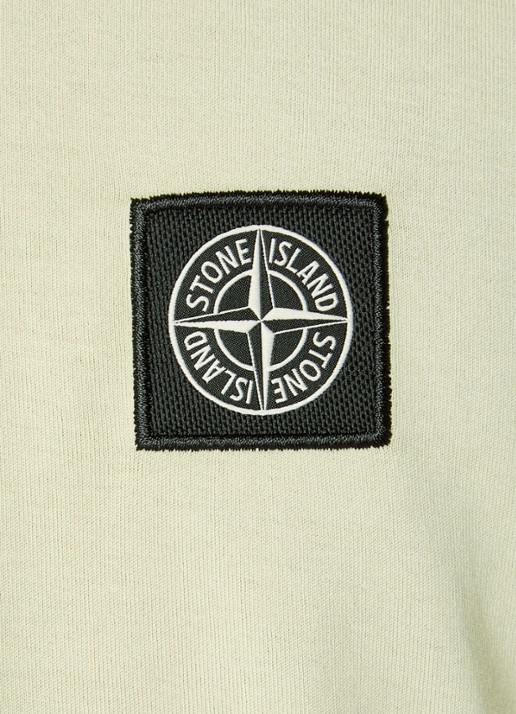 Stone Island S0013 T-shirt met logo - detail 3 zand