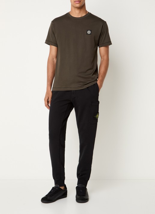Stone Island S0013 T-shirt met logo - voorkant 4 grijs