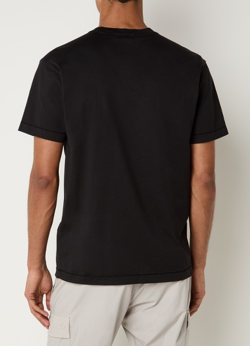 Stone Island S0013 T-shirt met logo - achterkant donkerblauw