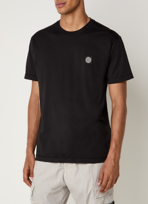 Stone Island S0013 T-shirt met logo - detail 2 donkerblauw