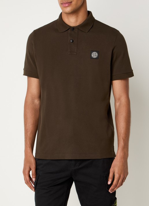 Stone Island S0017 slim fit polo van piqué katoen met logo