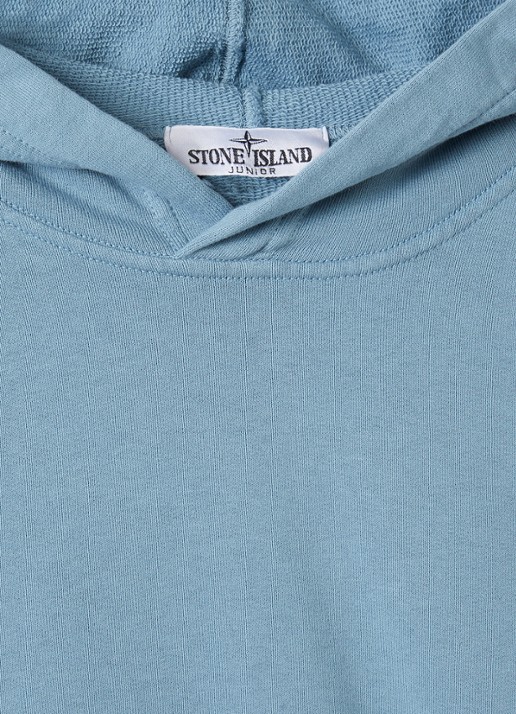 Stone Island S0040 hoodie met logo - detail 3 staalblauw