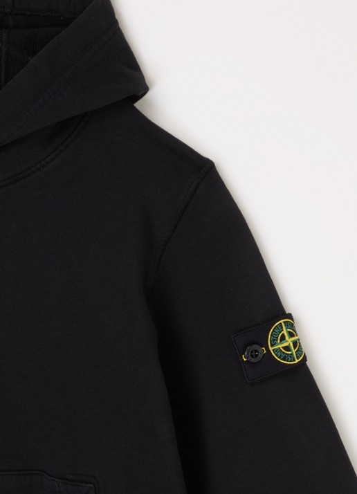 Stone Island S0040 hoodie met logoborduring - detail 3 zwart