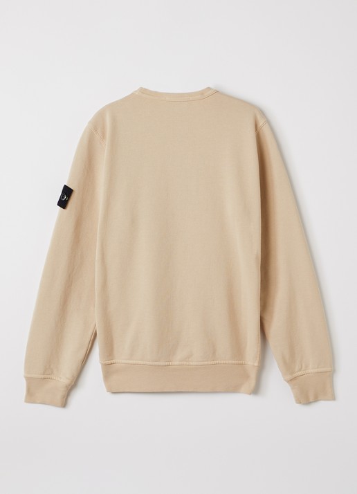 Stone Island S0040 sweater met logo - voorkant 2 beige