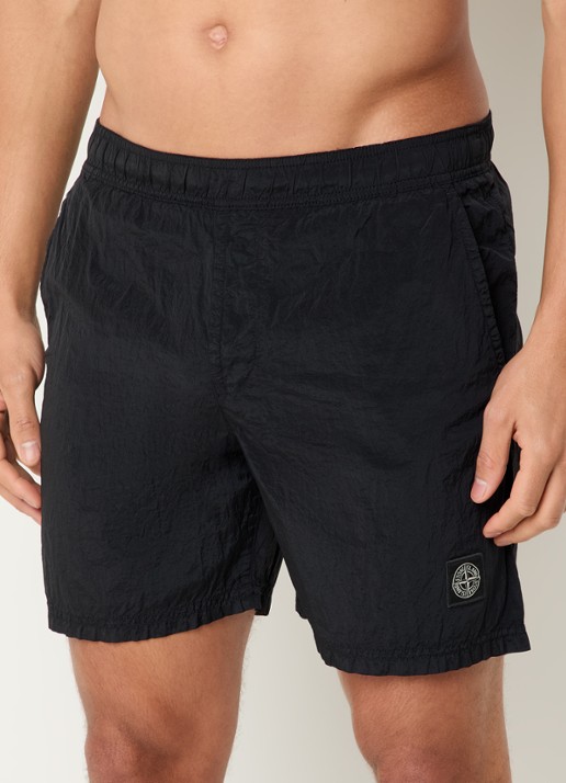 Stone Island S0043 Long zwemshorts met steekzakken - detail 4 zwart