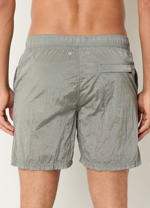 Stone Island S0043 Long zwemshorts met steekzakken - achterkant grijs