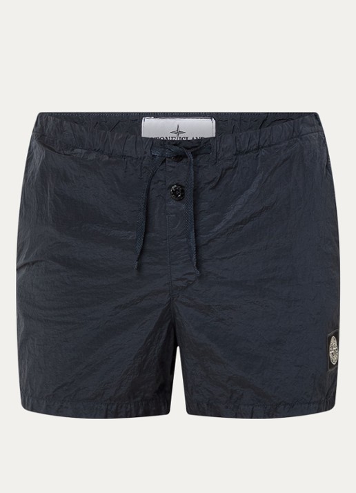 Stone Island S0043 zwemshorts met steekzakken - voorkant donkerblauw