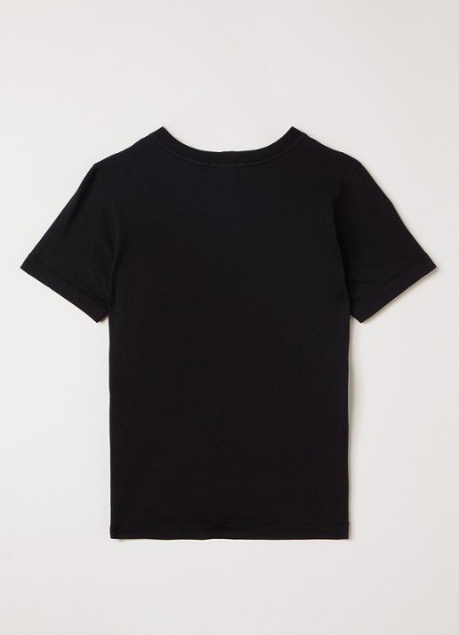 Stone Island S0047 T-shirt met logo - voorkant 2 zwart