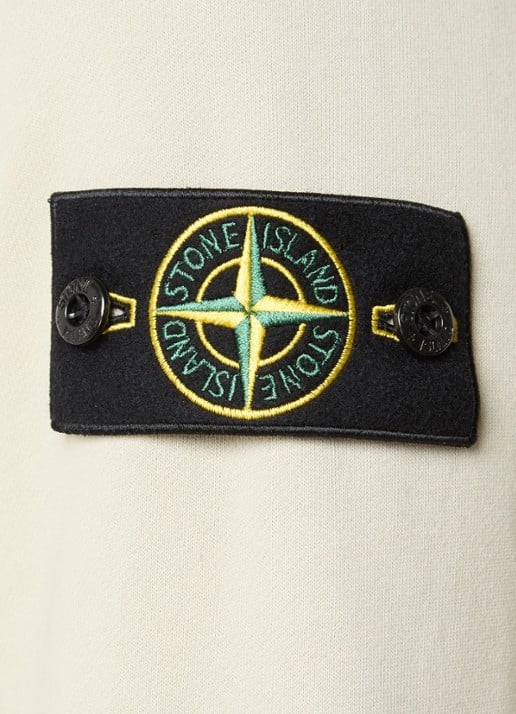 Stone Island S0051 sweater met halve rits en logo - detail 5 khaki