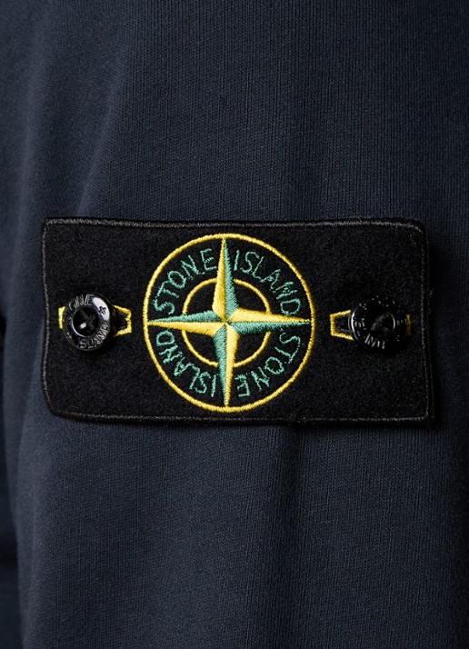 Stone Island S0051 sweater met logo - detail 2 donkerblauw