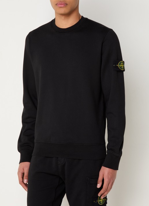 Stone Island S0051 Sweater met logo  - detail 2 zwart