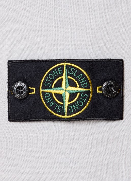 Stone Island S0051 Sweater met logo  - detail 2 lichtgrijs