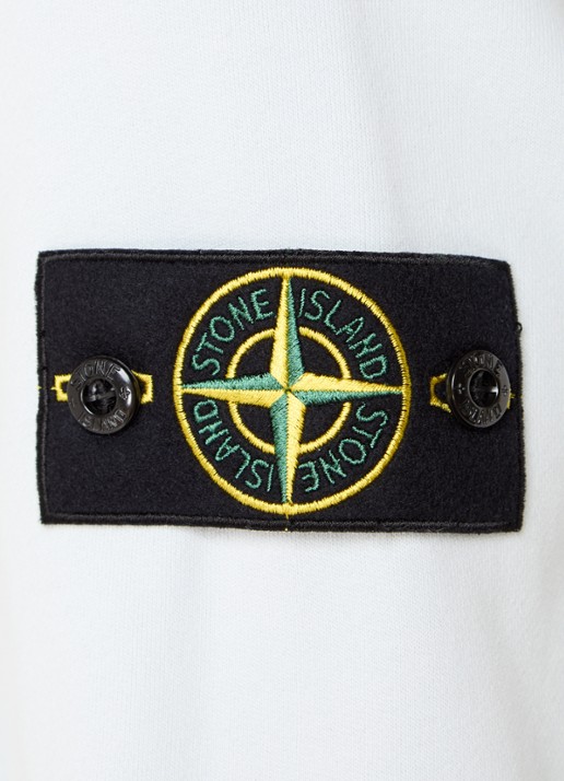 Stone Island S0051 Sweater met logo  - detail 2 lichtblauw
