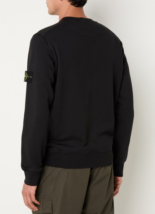 Stone Island S0051 sweater met logo - achterkant zwart