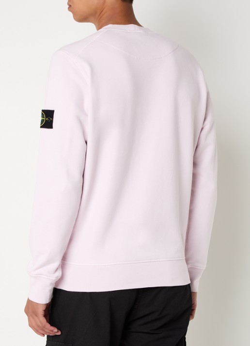 Stone Island S0051 sweater met logo - achterkant 5 lichtroze