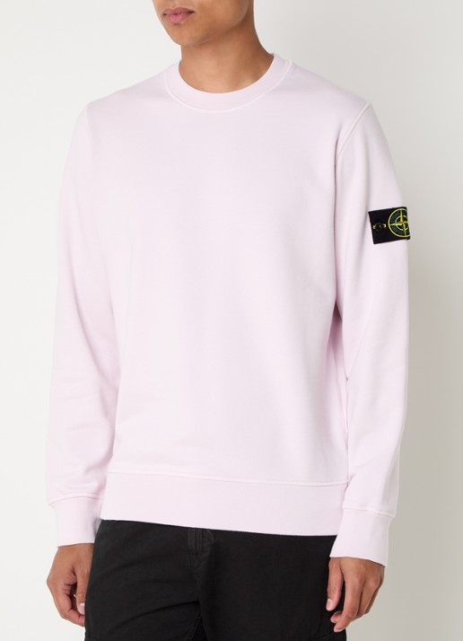 Stone Island S0051 sweater met logo - detail 3 lichtroze