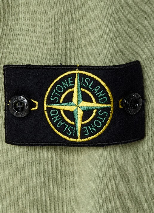 Stone Island S0051 sweater met logo - detail 4 lindegroen