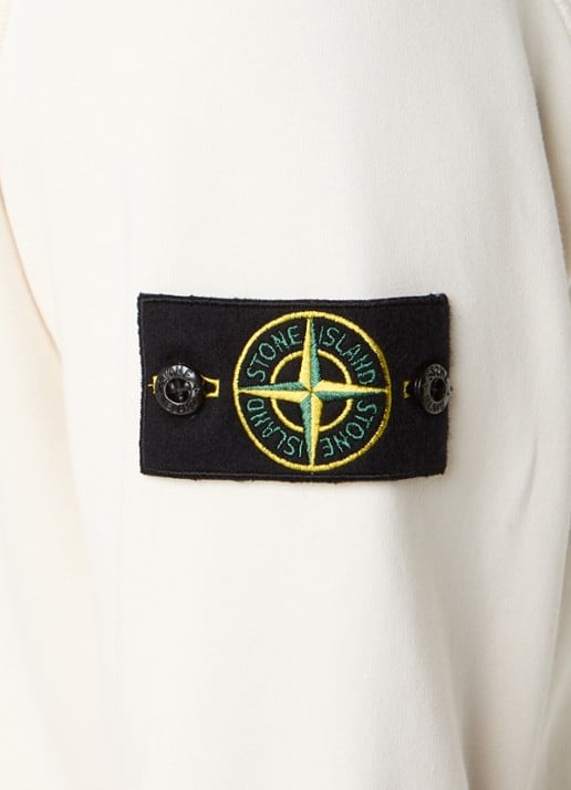 Stone Island S0051 sweater met logo - detail 4 creme
