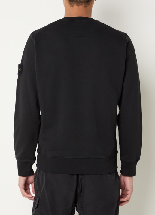 Stone Island S0051 sweater met logo - achterkant 3 zwart