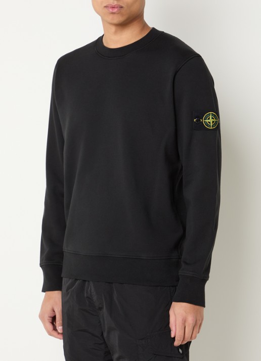 Stone Island S0051 sweater met logo - detail 4 zwart