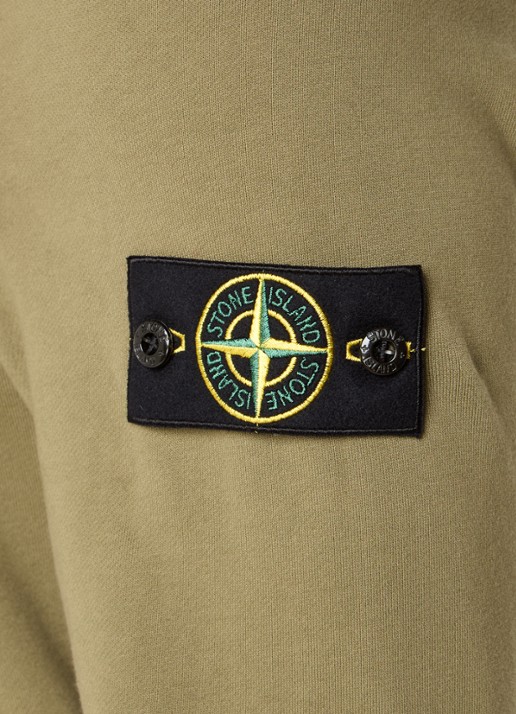 Stone Island S0051 sweater met logo - detail 4 mosgroen