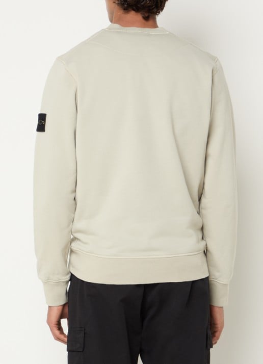 Stone Island S0051 sweater met logo - achterkant 5 lindegroen