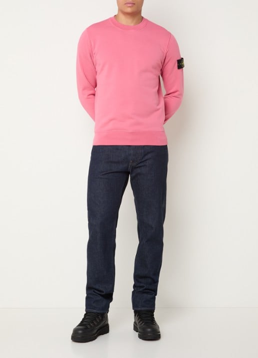 Stone Island S0051 sweater met logo - voorkant 5 roze