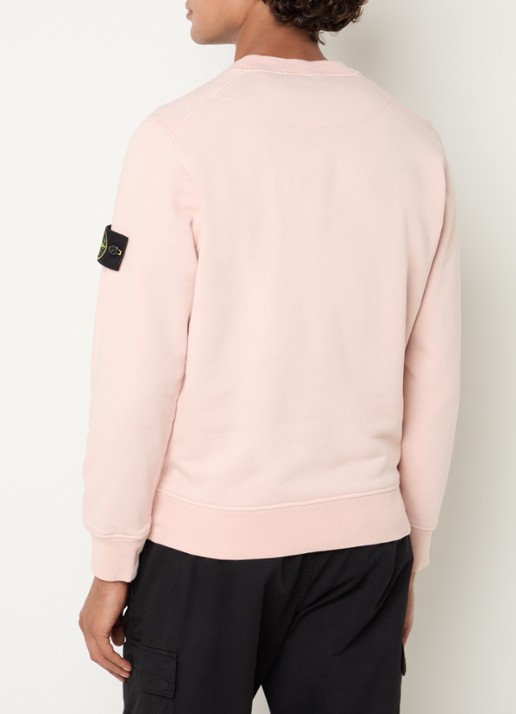 Stone Island S0051 sweater met logo - achterkant 5 lichtroze