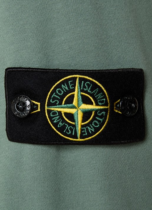 Stone Island S0051 sweater met logo - detail 3 zeegroen