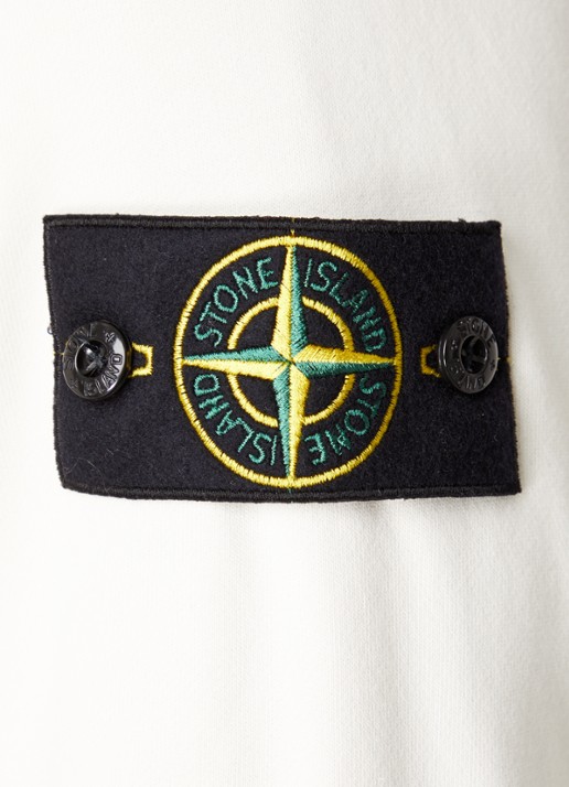 Stone Island S0051 sweatvest met capuchon en logo - detail 5 wit