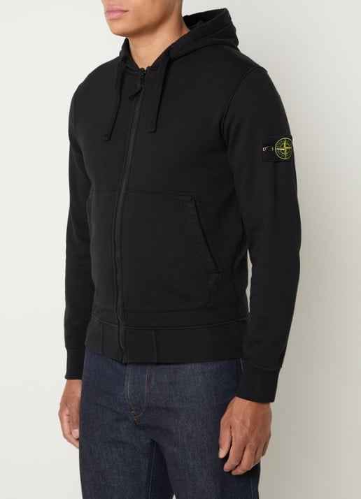 Stone Island S0051 sweatvest met logo en capuchon