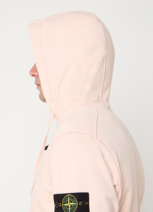 Stone Island S0051 sweatvest met logo en capuchon - detail 5 roze