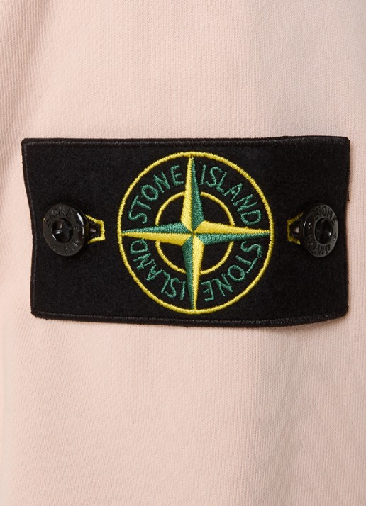 Stone Island S0051 sweatvest met logo en capuchon - detail 6 roze