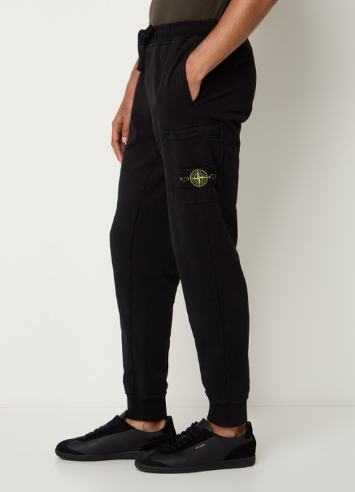 Stone Island S0051 tapered fit joggingbroek met steekzakken - detail 3 zwart