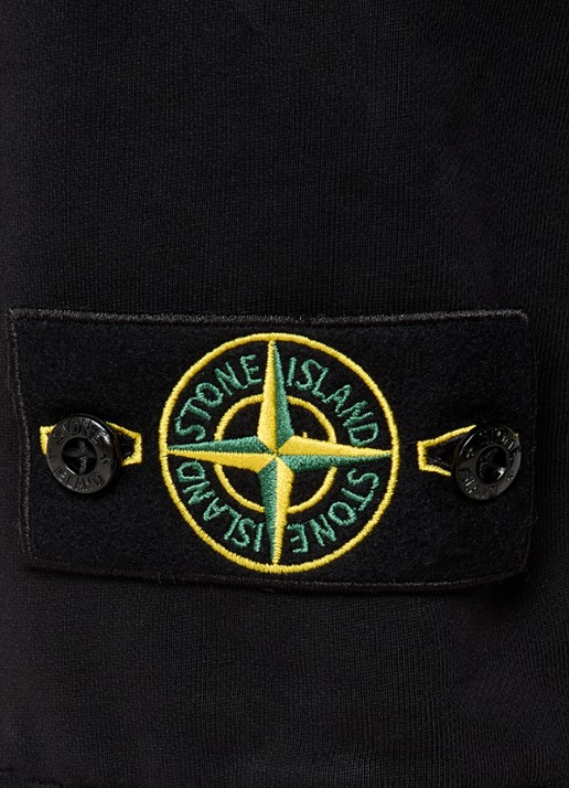 Stone Island S0051 tapered fit joggingbroek met steekzakken - detail 4 zwart