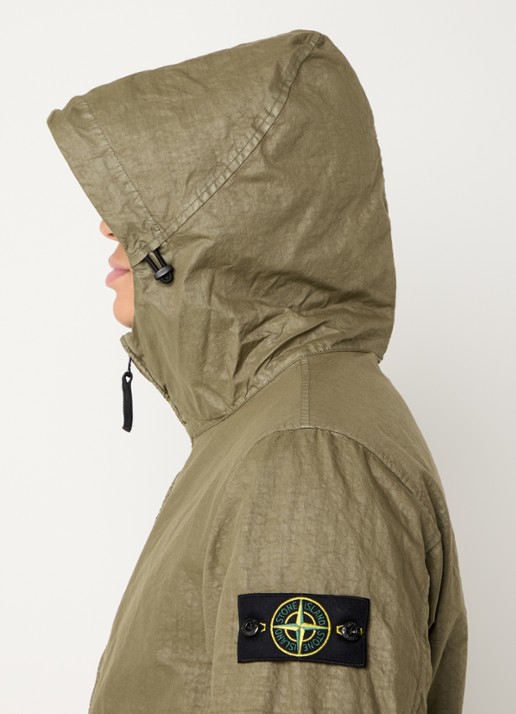 Stone Island S0069 Jack met capuchon en ritszakken - detail 2 mosgroen