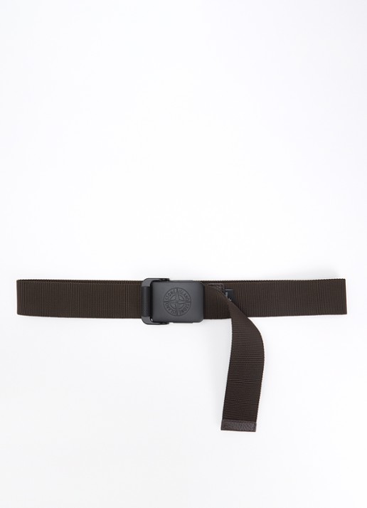 Stone Island S0073 riem met logo - voorkant bruin