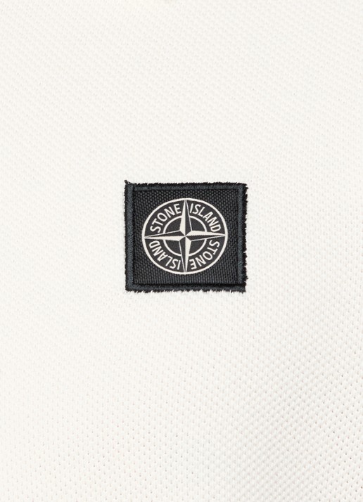 Stone Island S00B5 regular fit polo met logo - detail 2 gebroken wit