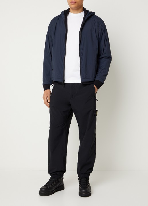 Stone Island S00B9 reversible jack met steekzakken - voorkant 6 donkerblauw