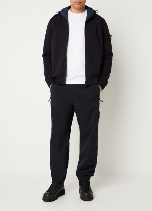 Stone Island S00B9 reversible jack met steekzakken - voorkant 7 donkerblauw