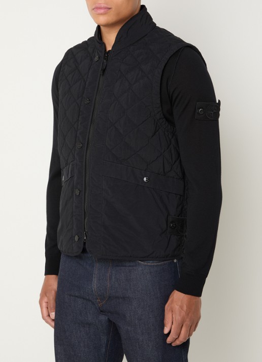 Stone Island S00F6 gewatteerde bodywarmer met quilt patroon