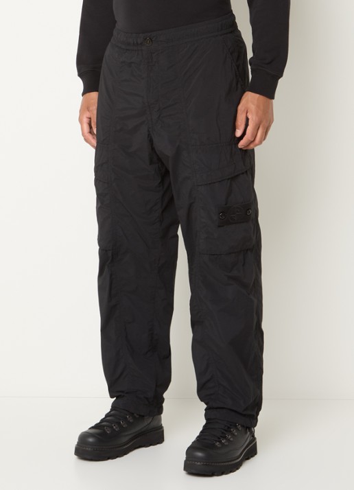 Stone Island S00F6 loose fit cargobroek met steekzakken - detail 3 zwart