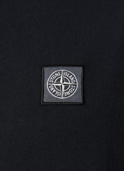 Stone Island S0115 T-shirt met logo - detail 5 zwart