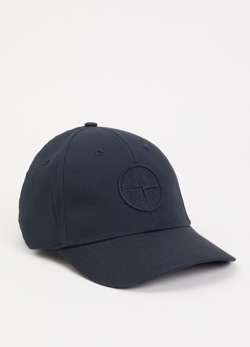 Stone Island S0248 pet met logoborduring - voorkant 2 donkerblauw