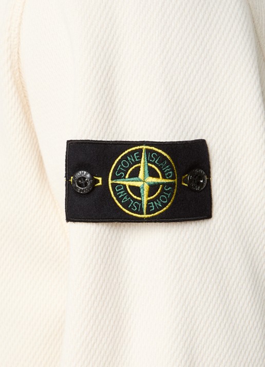 Stone Island S0297 sweater met logo - detail 5 creme