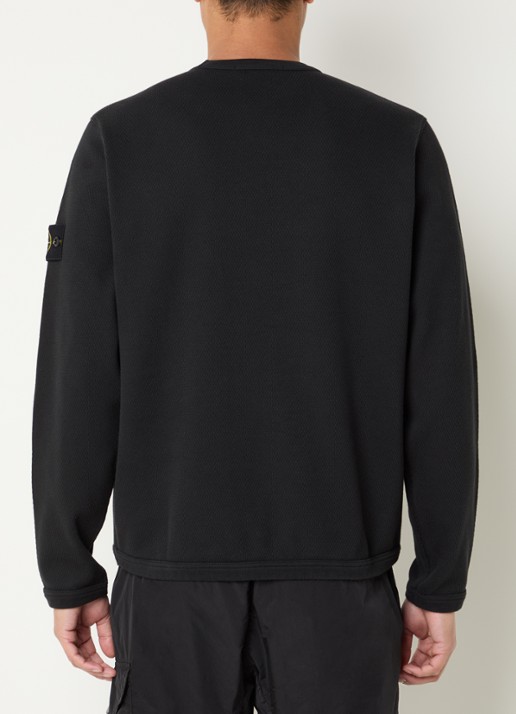 Stone Island S0297 sweater met logo - achterkant 3 zwart