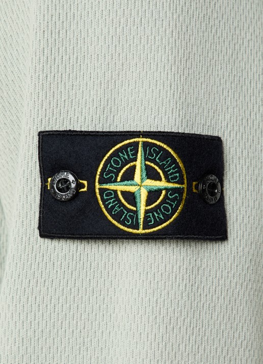 Stone Island S0297 sweater met logo - detail 5 lichtgroen
