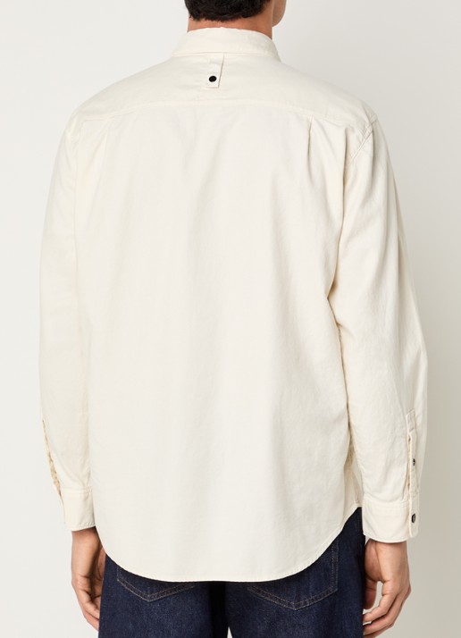 Stone Island S0315 regular fit overhemd met logo - achterkant 3 ivoor