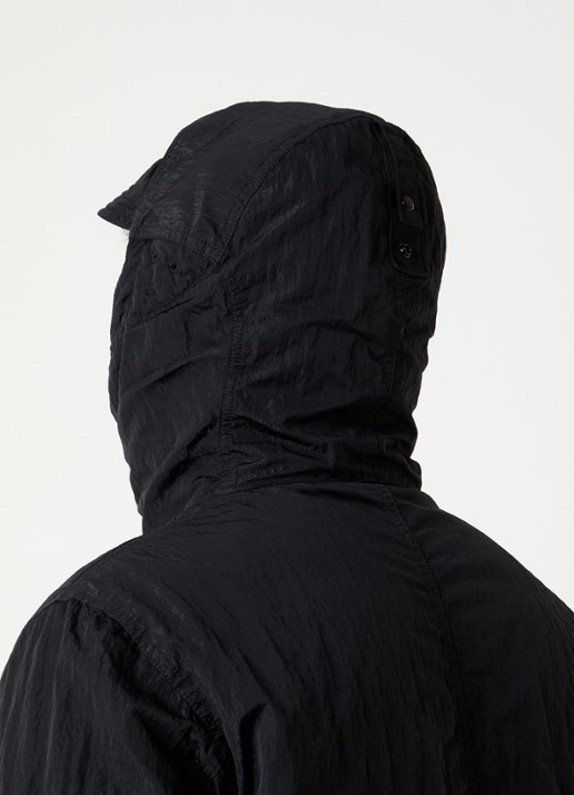 Stone Island S0405 jack met capuchon en logo - detail 5 zwart